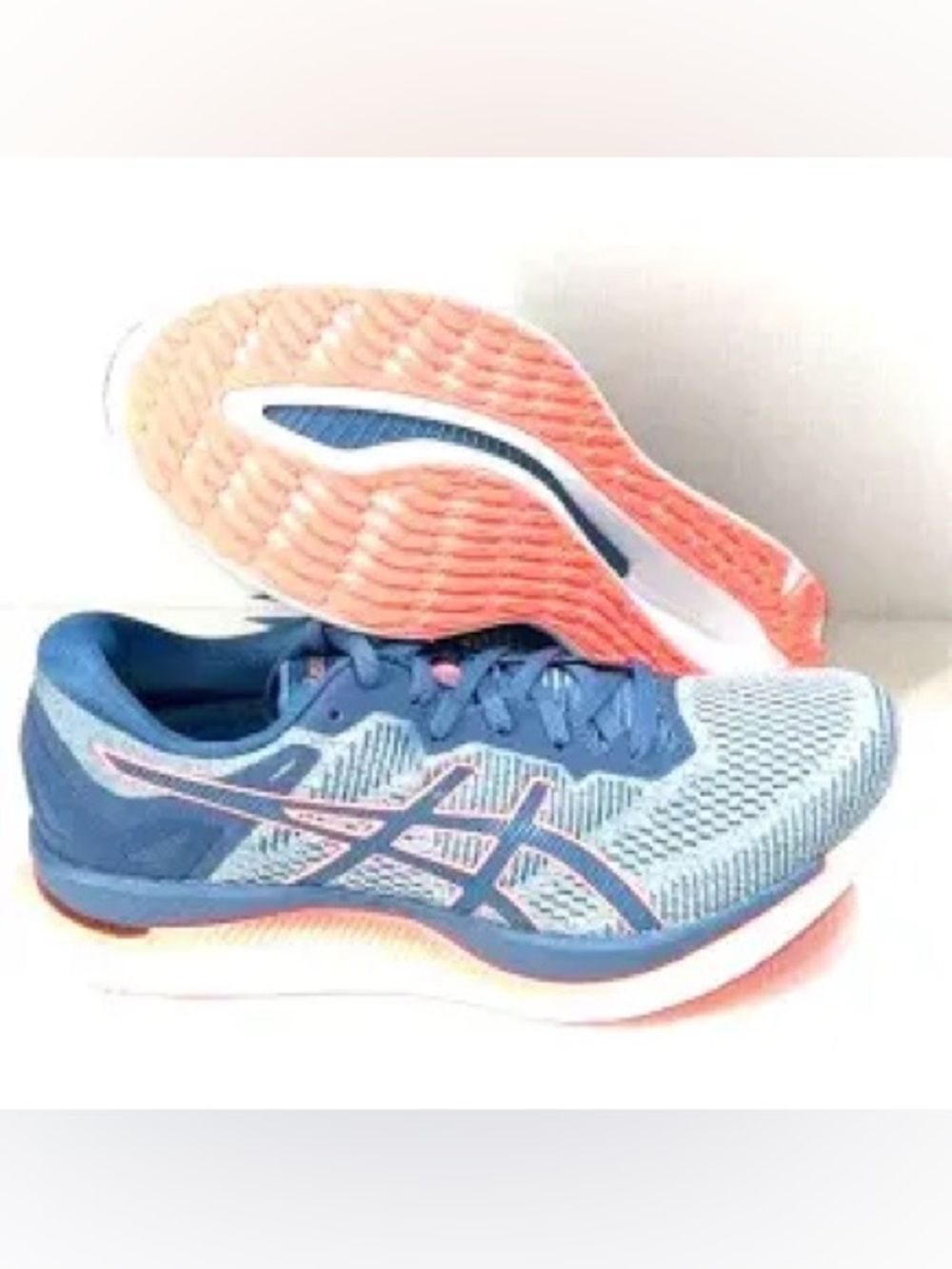 ASICS Glide Ride Blue and Coral Women's Running Sneakers